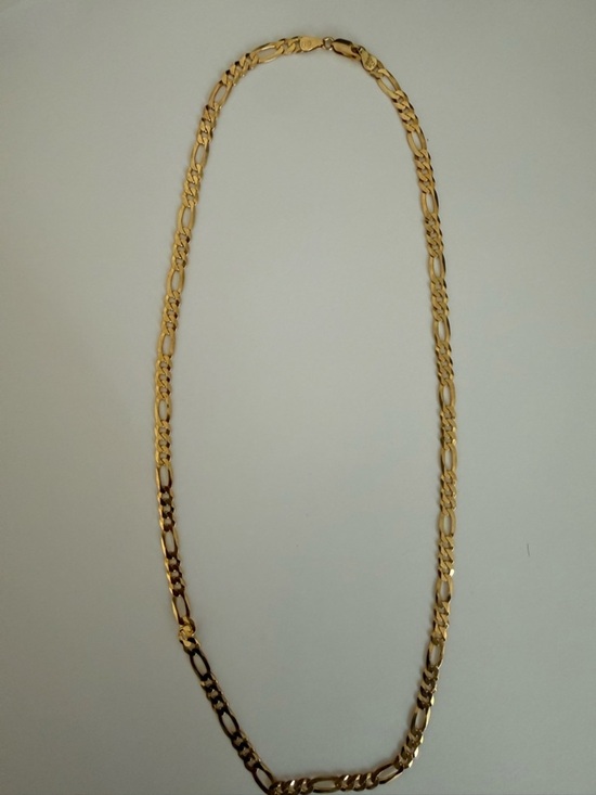 None Jewelry - Gold Figaro Chain Necklace - Men’s Jewelry